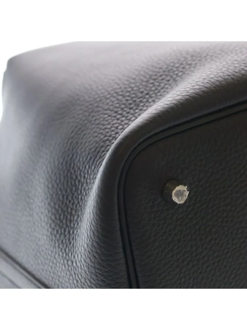 Hermes Picotin Lock MM Taurillon Clemence Gold Handbag Noir